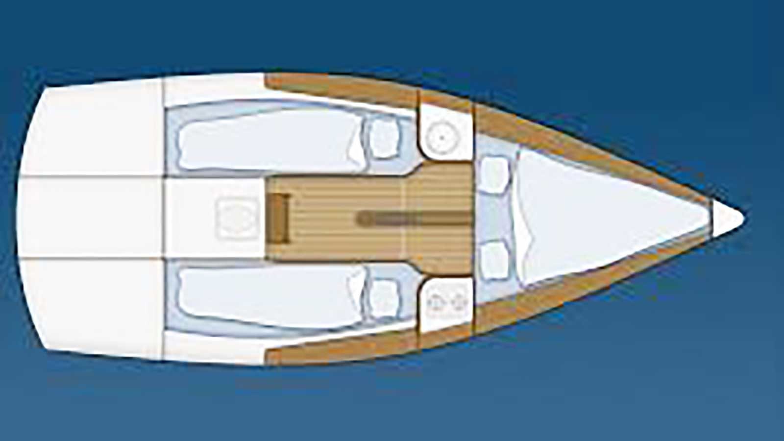 Mariner 20: Bootsskizze von oben